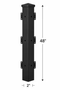 Frontier Global black aluminum corner post