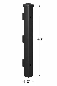 Frontier Global black aluminum end post