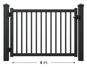 Frontier Global 4-foot black aluminum gate