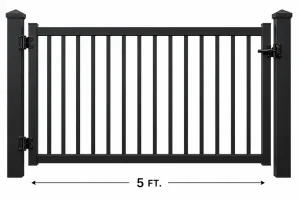 Frontier Global 5-foot black aluminum gate