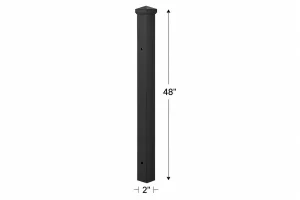 Frontier Global 48-inch black aluminum line post